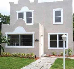 Before and after: This deteriorated home in Northwood Hills, a historic area of Palm Beach County, Fla., was purchased and renovated through the NCST's First Look program. Many of its original 1926 features were restored, and the home was then purchased by a first-time LMI home buyer. (Florida Minority Community Reinvestment Coalition)