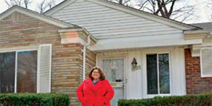 Marcie Kansou was the first buyer to purchase a renovated home in Detroit's Rosedale Park neighborhood under the Detroit Home Mortgage program.