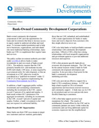 Community Affairs Fact Sheet: September 2011 Cover Image