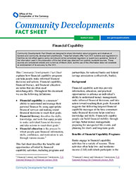 Community Affairs Fact Sheet: Financial Capability