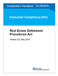 Comptroller's Handbook: Real Estate Settlement Procedures Act Cover Image