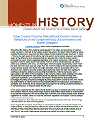 Moments in History Cover Image: Value Creation From the National Bank Charter
