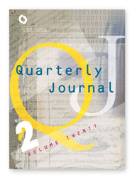 Quarterly Journal Volume 20 No. 2 Cover Image