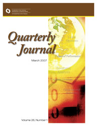Quarterly Journal Volume 26 No. 1 Cover Image