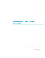 Shared National Credits 2011 Cover Image