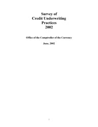 Survey of Credit Underwriting Practices 2002 Cover Image
